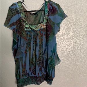 Apt 9 multi dark colored blouse